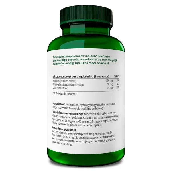 AOV 551 Calcium Magnesium & Zinkcitraat 90 Capsules - Afbeelding 4