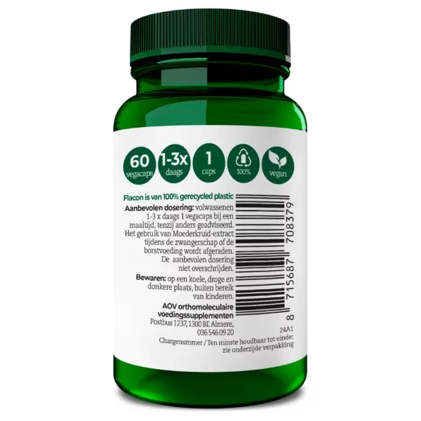 AOV 837 Moederkruid 60 100ml 60 Vegacaps - Afbeelding 3